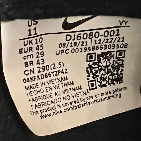 *NWOB* Mens NIKE ACG Moc 3.5 Black Quilted Slip On Shoes / Size 11 - Picture 8 of 8